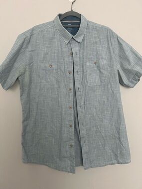 Kuhl Shirt Men’s Size L Blue Optimizr Casual Blue Button Down Cotton Blend